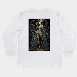 Dark elf queen Kids Long Sleeve T-Shirt